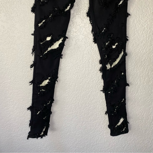 NWOT Rick Owens Black White Distressed Jeans Gethsemane F/W 21 - Picture 3 of 13